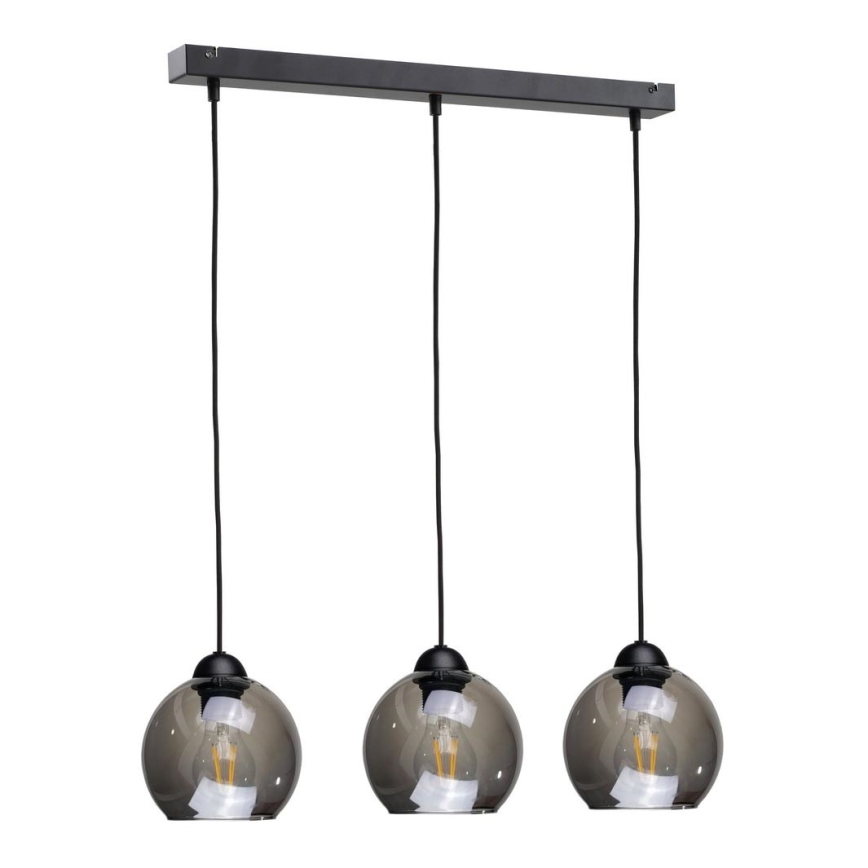 Chandelier on a string UNO 3xE27/60W/230V black