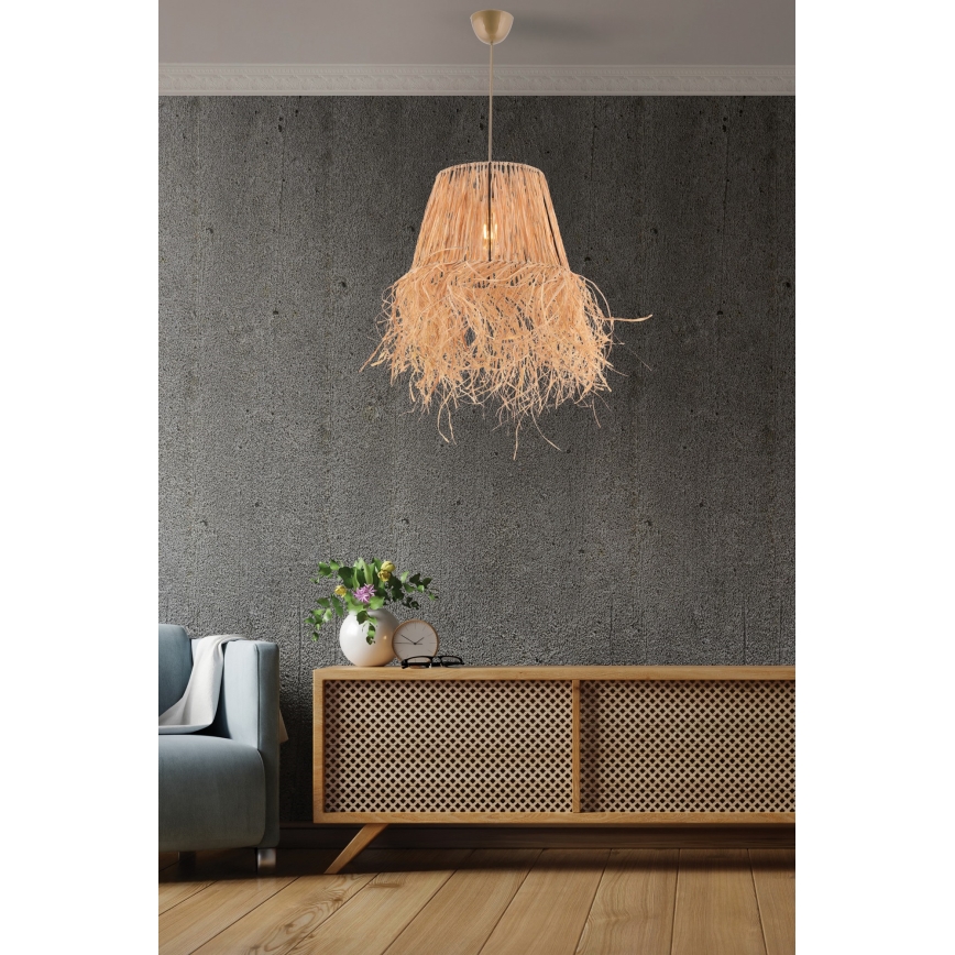 Chandelier on a string VALANCE 1xE27/40W/230V brown