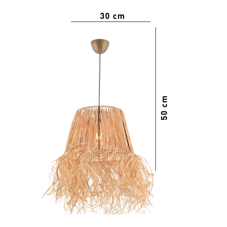 Chandelier on a string VALANCE 1xE27/40W/230V brown