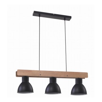 Chandelier on a string VARIO 3xE27/60W/230V Birch