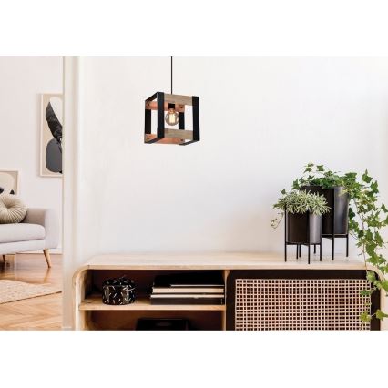 Chandelier on a string VARNA 1xE27/40W/230V oak