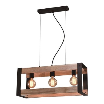 Chandelier on a string VARNA 3xE27/40W/230V oak