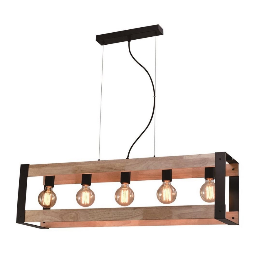 Chandelier on a string VARNA 5xE27/40W/230V oak