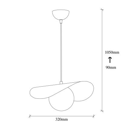 Chandelier on a string VATOZ 1xE27/60W/230V