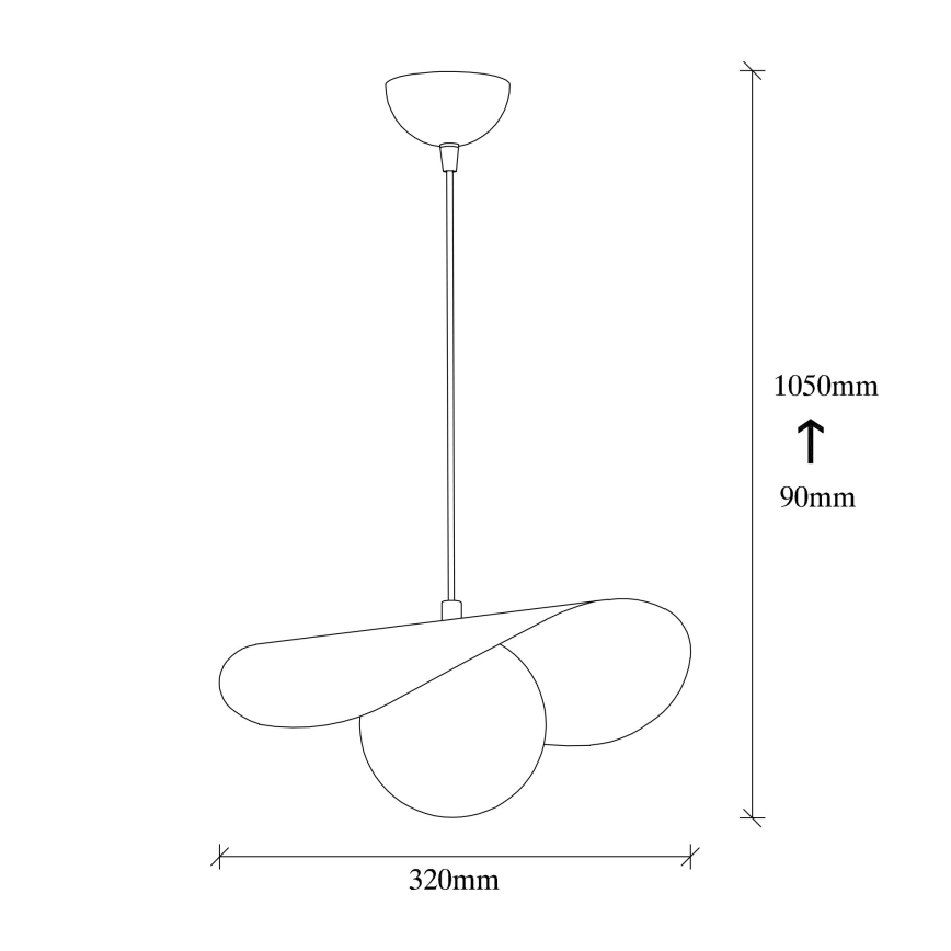 Chandelier on a string VATOZ 1xE27/60W/230V