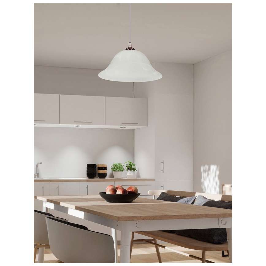 Chandelier on a string VERA 1xE27/60W/230V copper/white