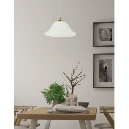 Chandelier on a string VERA 1xE27/60W/230V gold/white