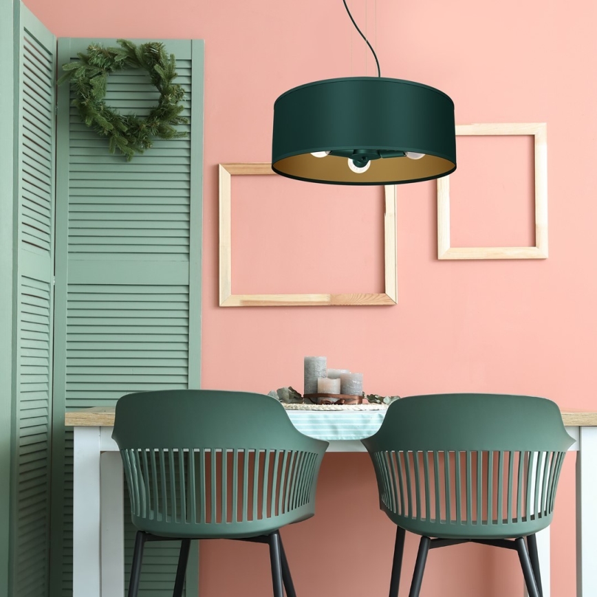 Chandelier on a string VERDE 3xE27/60W/230V green