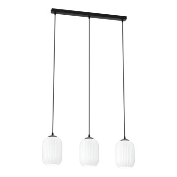 Chandelier on a string VERDI 3xE27/15W/230V black/white