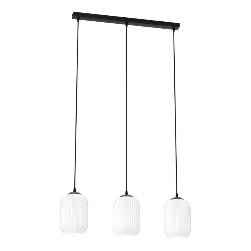Chandelier on a string VERDI 3xE27/15W/230V black/white