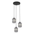 Chandelier on a string VERDI 3xE27/15W/230V d. 30 cm black/grey