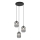 Chandelier on a string VERDI 3xE27/15W/230V d. 30 cm black/grey