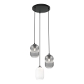 Chandelier on a string VERDI 3xE27/15W/230V d. 30 cm black/grey/white