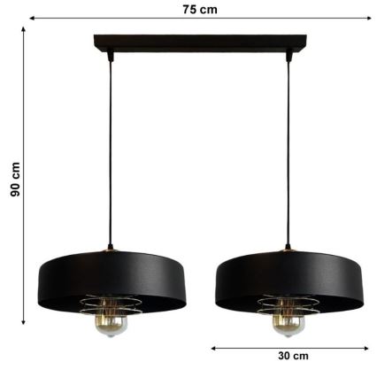 Chandelier on a string VEST 2xE27/60W/230V
