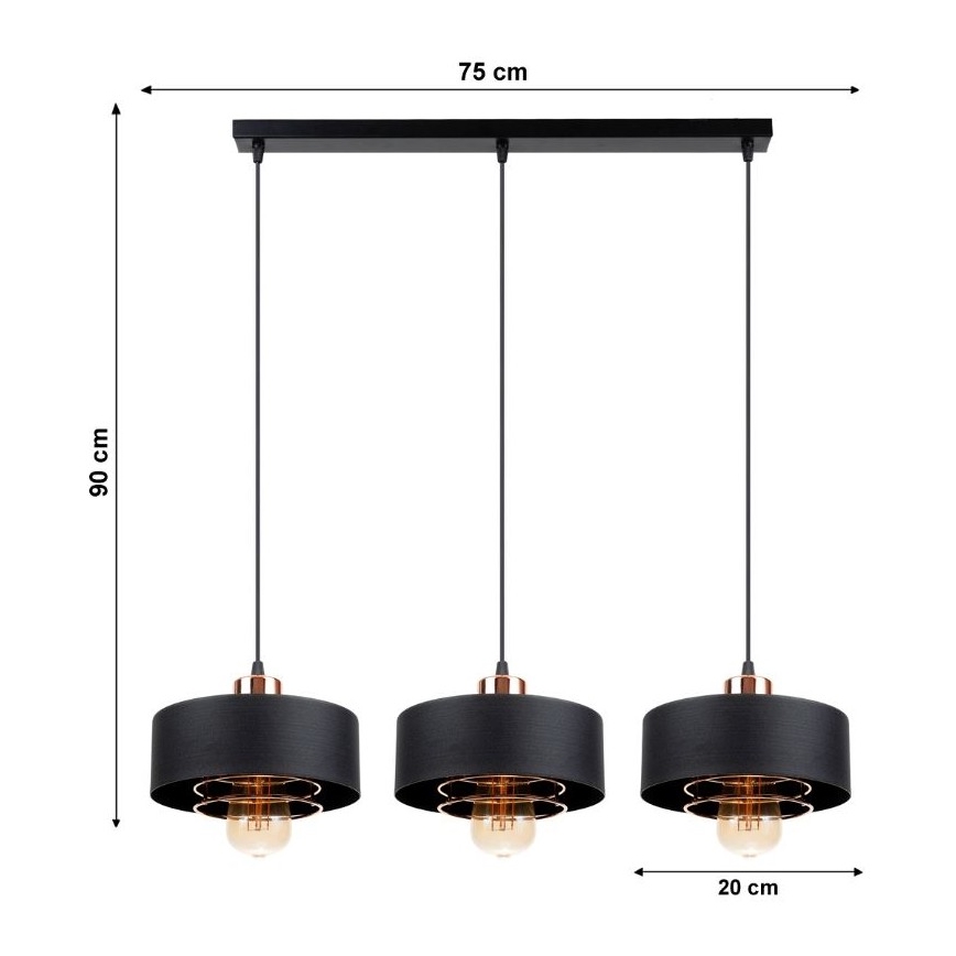 Chandelier on a string VEST 3xE27/60W/230V