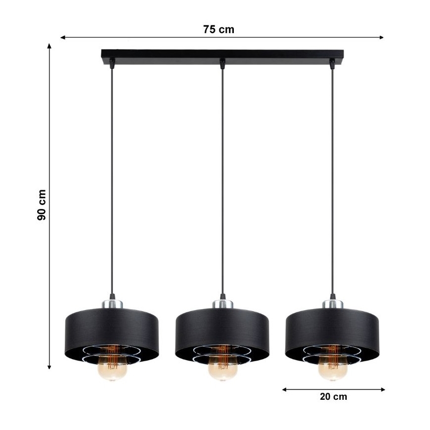 Chandelier on a string VEST 3xE27/60W/230V