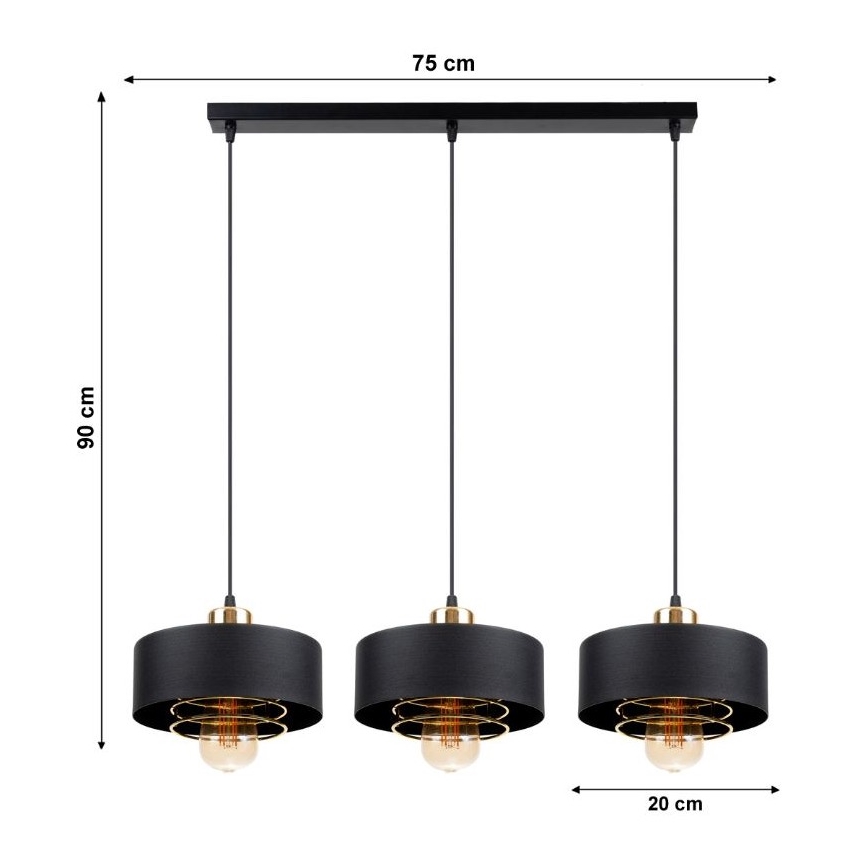 Chandelier on a string VEST 3xE27/60W/230V