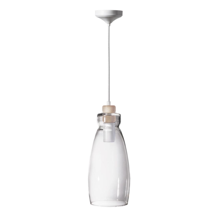 Chandelier on a string VETRO 1xE27/60W/230V beech