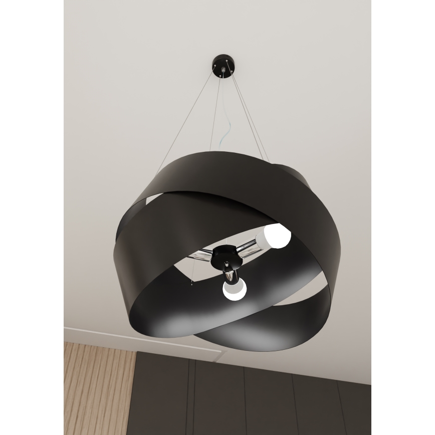 Chandelier on a string VIENO 3xE27/15W/230V black