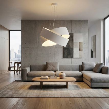 Chandelier on a string VIENO 3xE27/15W/230V white