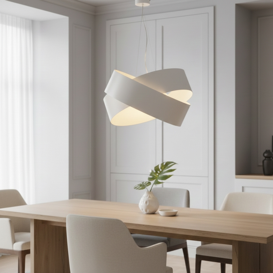 Chandelier on a string VIENO 3xE27/15W/230V white