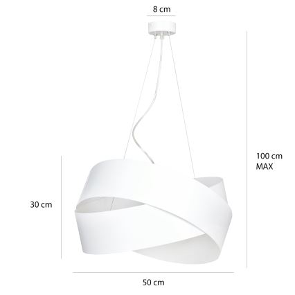 Chandelier on a string VIENO 3xE27/15W/230V white