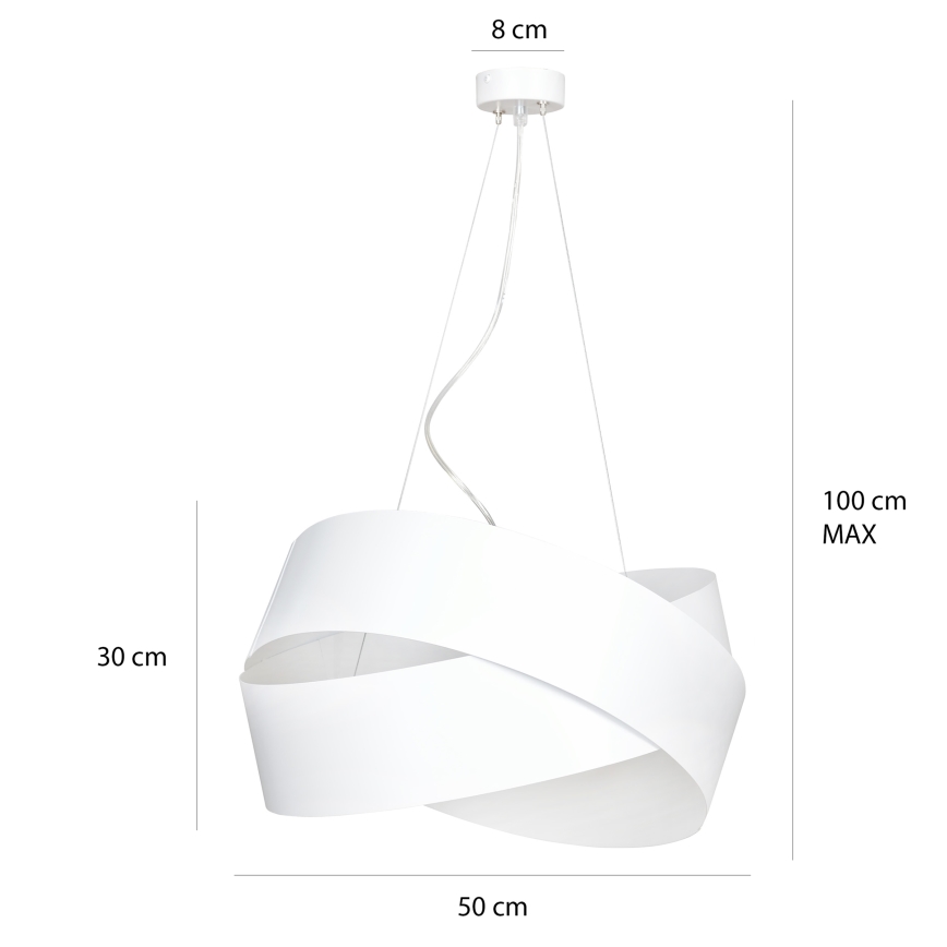 Chandelier on a string VIENO 3xE27/15W/230V white