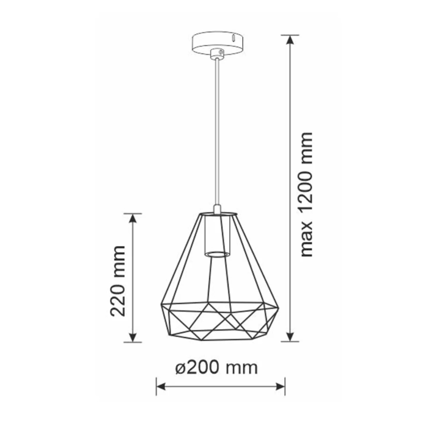 Chandelier on a string VIGO 1xE27/20W/230V
