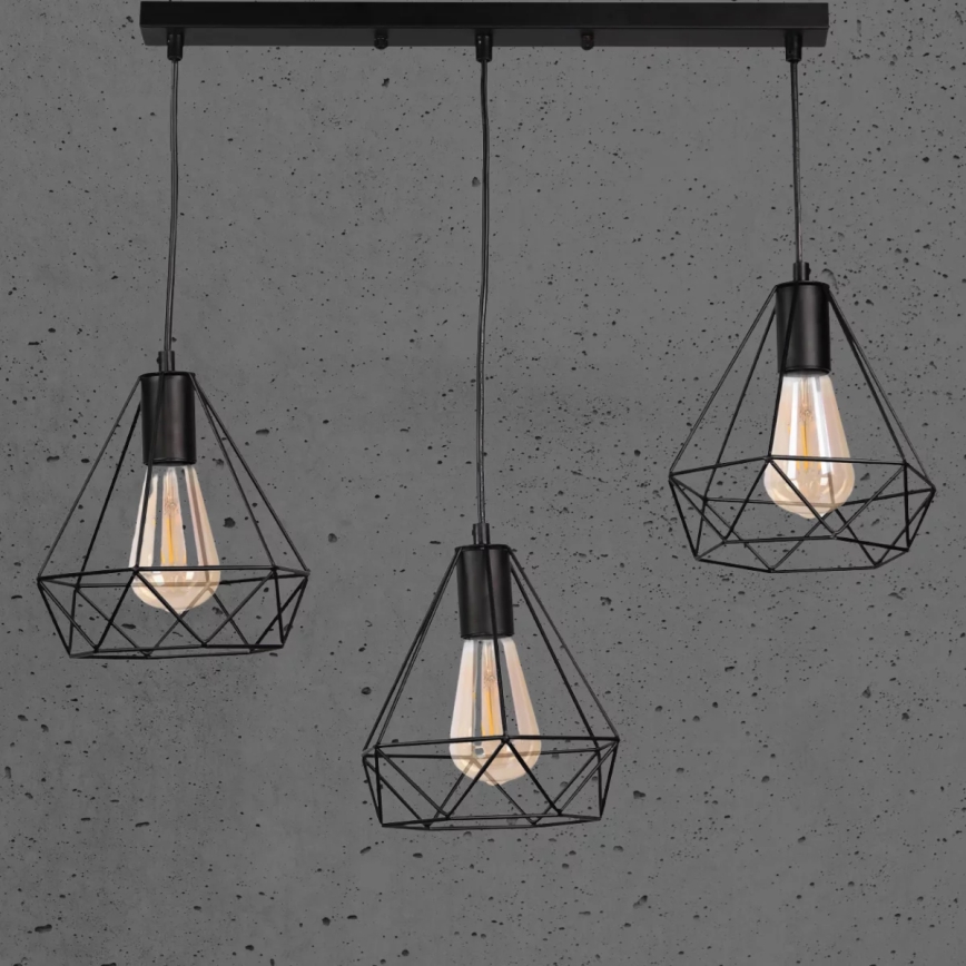 Chandelier on a string VIGO 3xE27/20W/230V