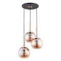 Chandelier on a string VOLDA 3xE27/15W/230V d. 52 cm brass