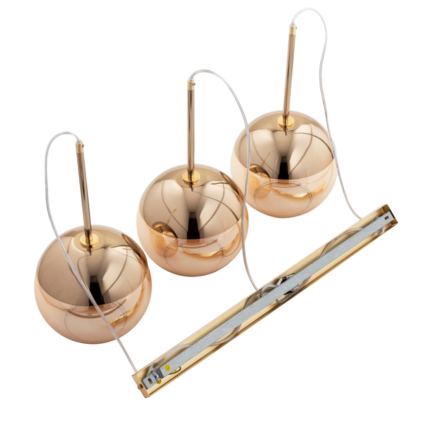 Chandelier on a string VOLDA 3xE27/60W/230V brass