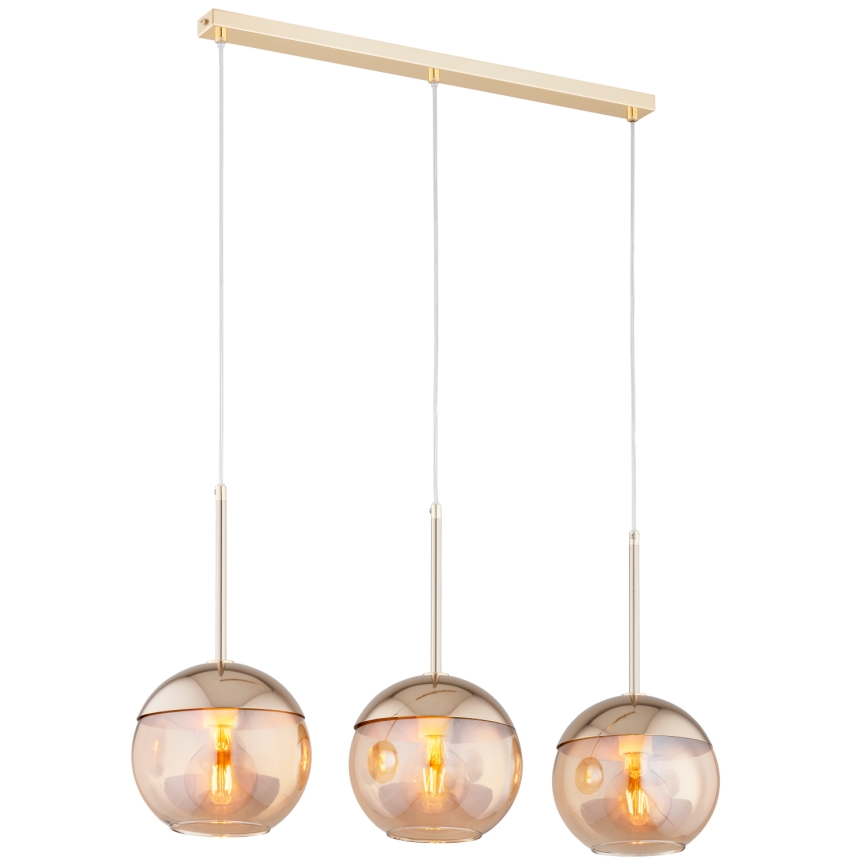 Chandelier on a string VOLDA 3xE27/60W/230V brass