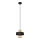 Chandelier on a string VOLTA 1xE27/15W/230V black/golden