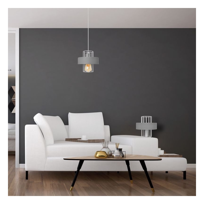 Chandelier on a string VOLTA 1xE27/15W/230V grey