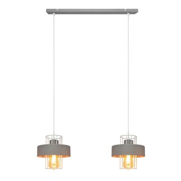 Chandelier on a string VOLTA 2xE27/15W/230V grey