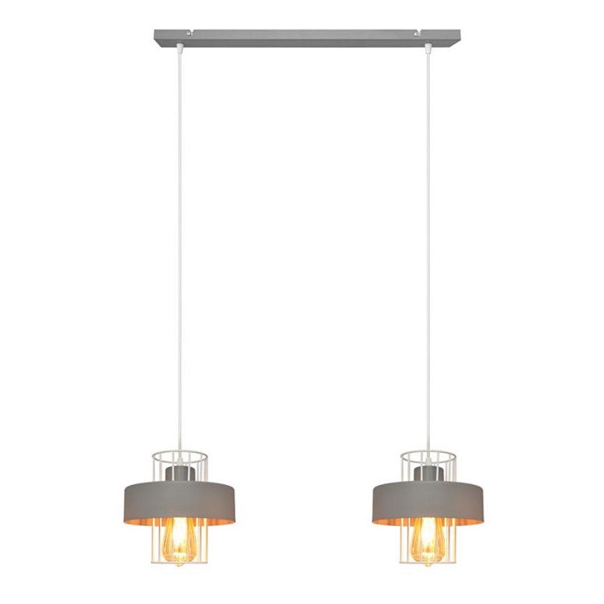 Chandelier on a string VOLTA 2xE27/15W/230V grey