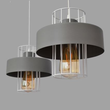 Chandelier on a string VOLTA 2xE27/15W/230V grey