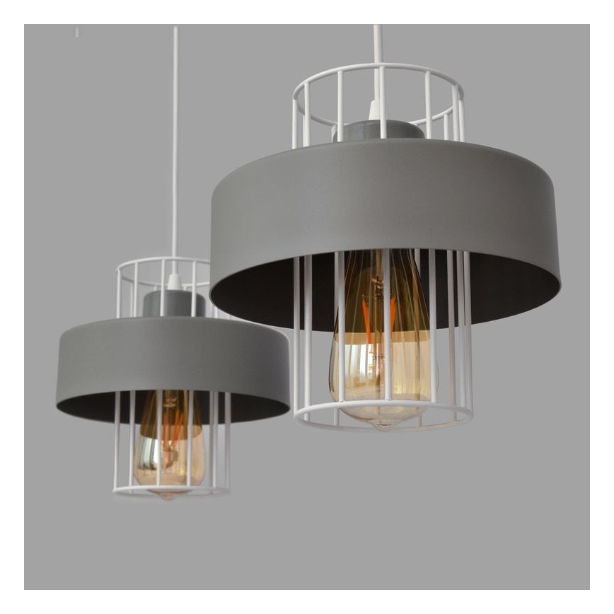 Chandelier on a string VOLTA 2xE27/15W/230V grey