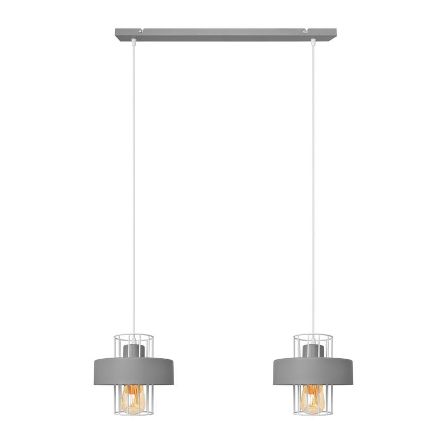 Chandelier on a string VOLTA 2xE27/15W/230V grey
