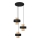 Chandelier on a string VOLTA 3xE27/15W/230V black/gold