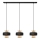 Chandelier on a string VOLTA 3xE27/15W/230V black/golden