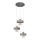 Chandelier on a string VOLTA 3xE27/15W/230V d. 42 cm grey
