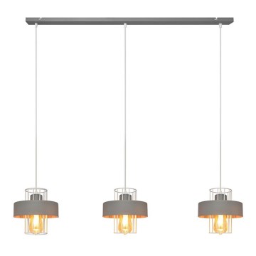 Chandelier on a string VOLTA 3xE27/15W/230V grey