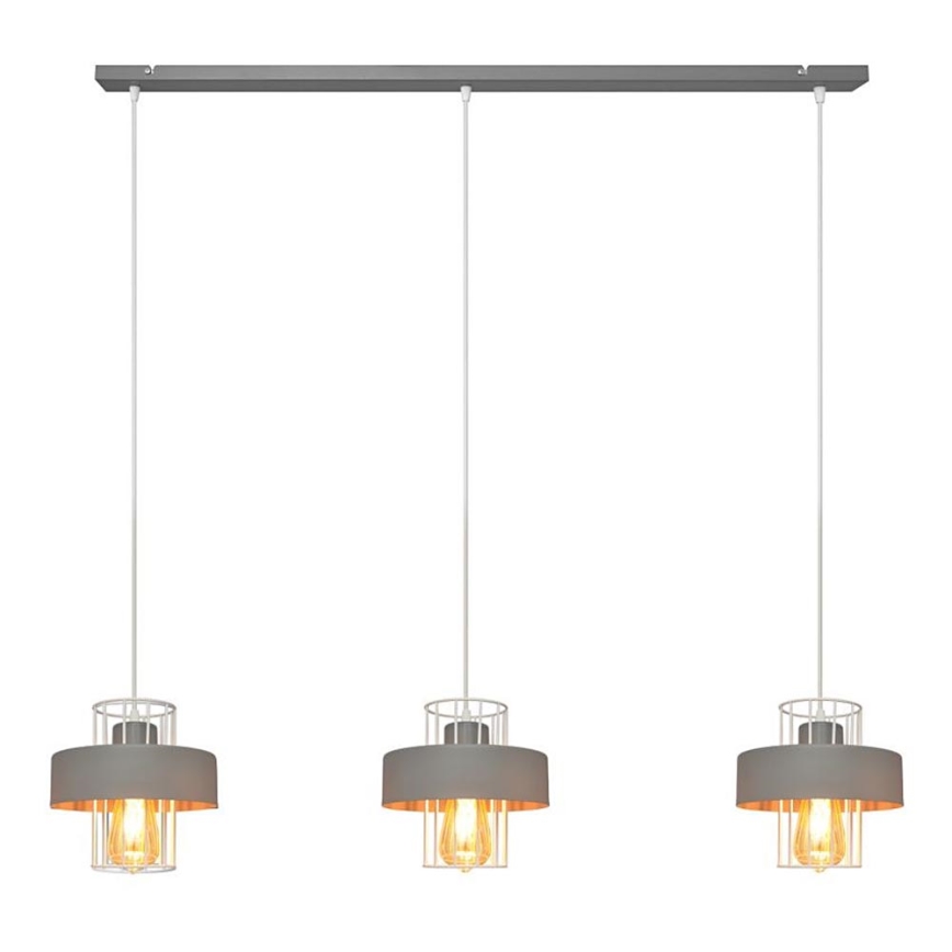 Chandelier on a string VOLTA 3xE27/15W/230V grey