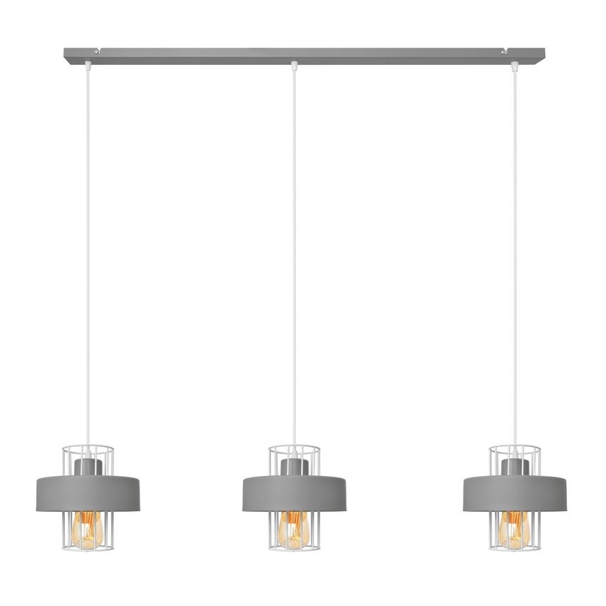 Chandelier on a string VOLTA 3xE27/15W/230V grey
