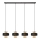 Chandelier on a string VOLTA 4xE27/15W/230V black/golden