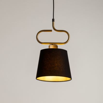 Chandelier on a string VOLUTTO 1xE27/60W/230V black/copper