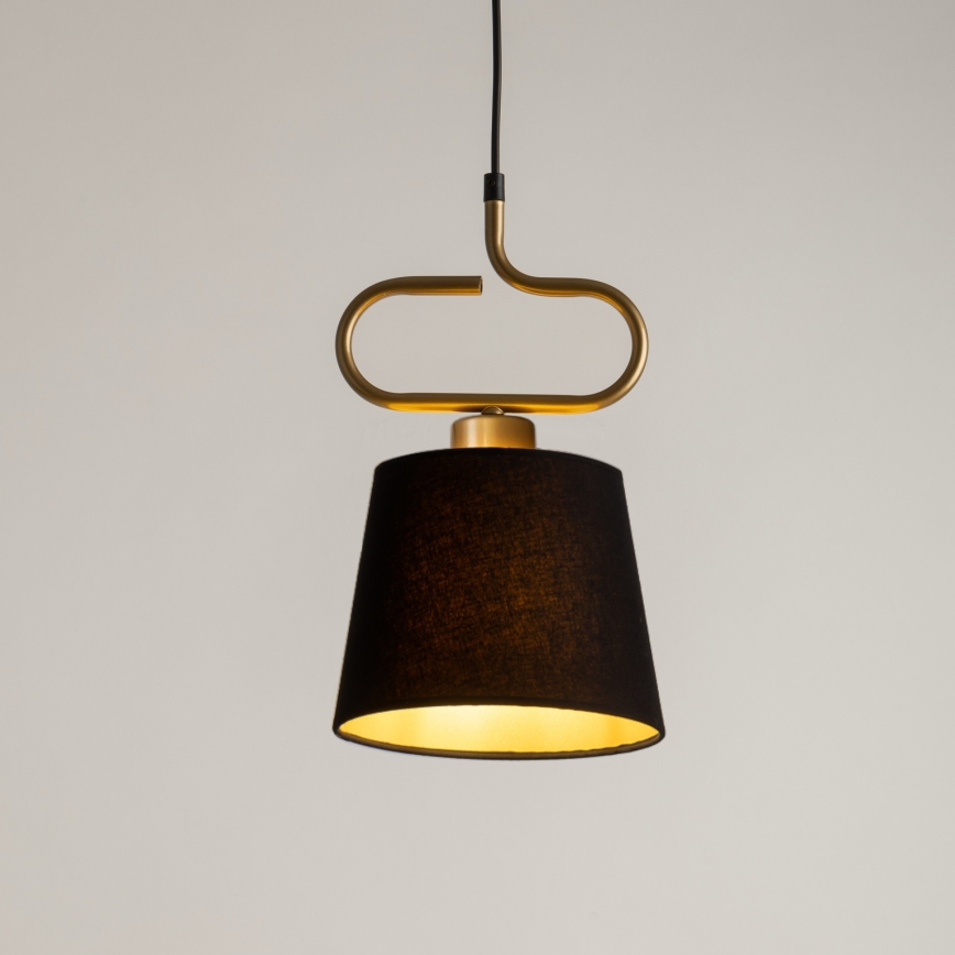Chandelier on a string VOLUTTO 1xE27/60W/230V black/copper