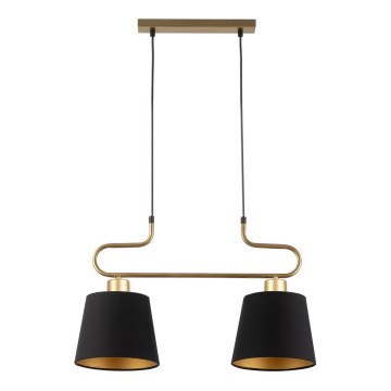 Chandelier on a string VOLUTTO 2xE27/60W/230V black/copper