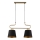 Chandelier on a string VOLUTTO 2xE27/60W/230V black/copper